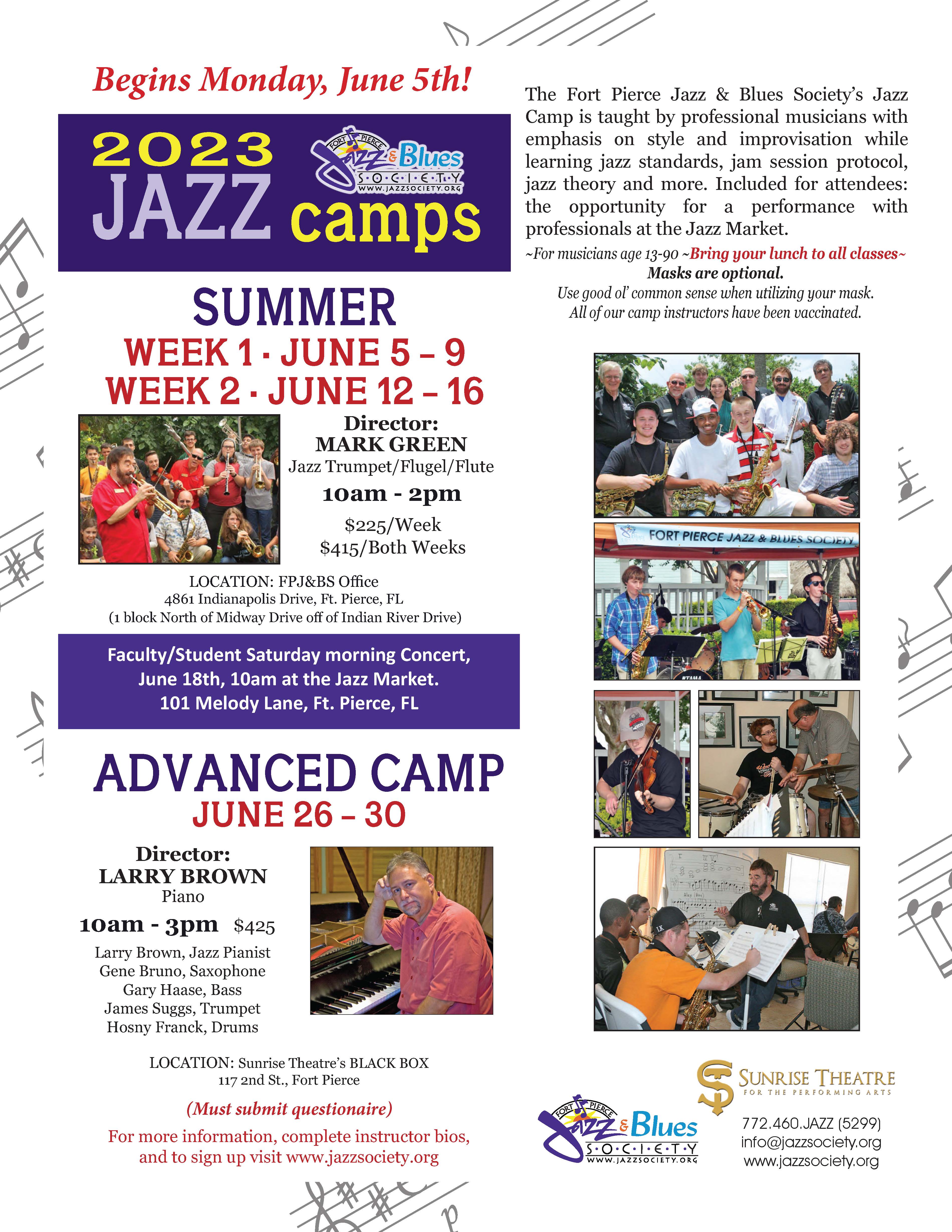 Fort Pierce Jazz & Blues Society Jazz Camp